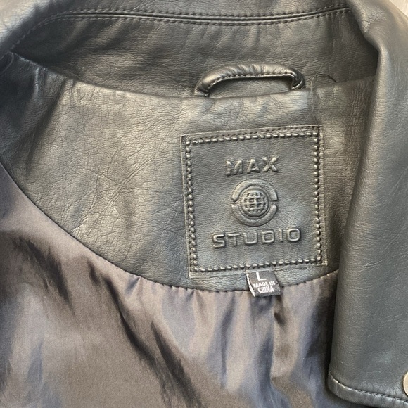 🎁Max Studio faux leather jacket L - Picture 5 of 9